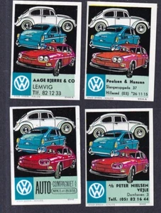 Denmark Poster Stamps VW VOLKSWAGEN CAR SALE - Picture 1 of 1