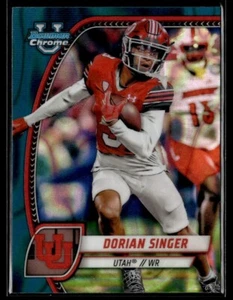 2024 BOWMAN CHROME UNIVERSITYTEAL LAVA REFRACTOR DORIAN SINGER UTAH UTES #68 - Picture 1 of 2