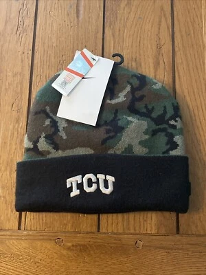Nike Adult TCU Horned Frogs Camo Military Appreciation Knit Cuff Beanie NWT - Image 1 of 4