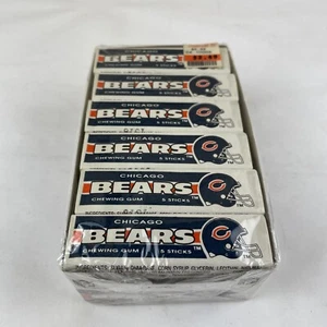 Vintage Sealed Chicago Bears NFL Football Chewing Gum w/ Store Display Box 24pk - Picture 1 of 9