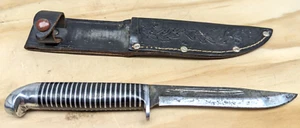 Vintage Japanese 8" single blade knife with sheath - Picture 1 of 13