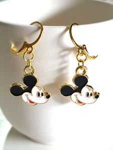 Sweet Mickey Mouse Character Silvertone Earrings - Picture 1 of 8