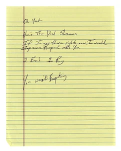 Randy "Macho Man" Savage 8.5x11 Catch Phrase Handwriting Sample BAS #AC33548 - Picture 1 of 2