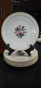 Harker Wild Beach Rose Bread Plate - Set of 6 Vintage Harker Pottery - Picture 1 of 9