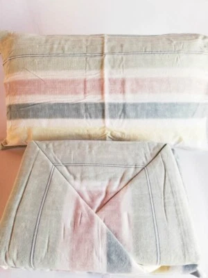 Completo lenzuola di flanella matrimoniale Marta Marzotto. Art.Stripe. B813 - Immagine 1 di 4