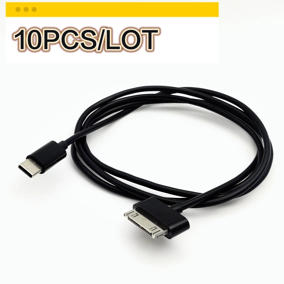10PCS/LOT 30Pin to USB C Cable Charging Syncing for Old iPad iPhone iPod 1m 3ft - Image 1 of 4