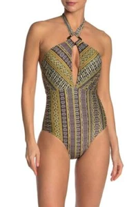 Nicole Miller Neckholder Schlüsselloch Einteiler Badeanzug Neu mit Etikett - Bild 1 von 8