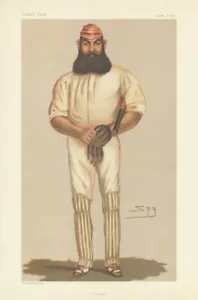 VANITY FAIR SPY CARTOON W.G. (William Gilbert) Grace 'Cricket' Batsman 1877 - Foto 1 di 2
