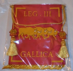 Roman Army Caesar War Legion Banner Flag SPQR Rome Eagle III GALLICA Gaul Bull X - Picture 1 of 5