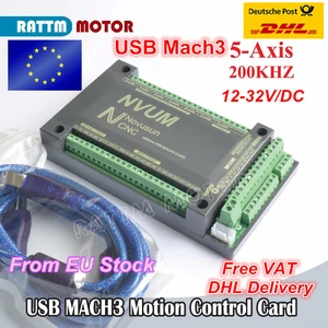 【DE】5 Axis 200KHZ USB Mach3 NVUM Motion Control Card CNC Interface Controller - Bild 1 von 7