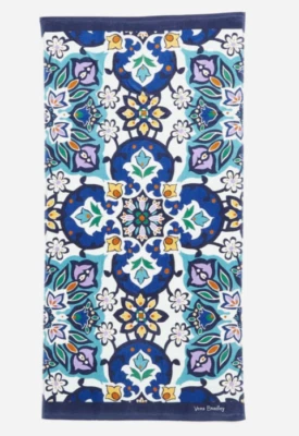Vera Bradley Lisbon Medallion Cool Beach Pool Towel Oversized 33"wx66"h (New) - Image 1 of 2