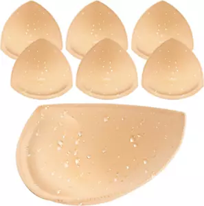 Waterproof Bathing Suit Inserts - 3 Pairs Removable Push-Up Bra Pads - Picture 1 of 12
