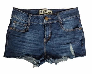 Paris Blues Jean Shorts Low Rise Cut Off Distressed Blue Womens 26 Size Jr 3 - Picture 1 of 8
