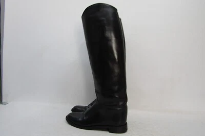 Botas de equitación de 17" de cuero negras hechas a mano para mujer talla 5,5 B Foto 1 de 4
