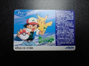 Pokemon Teléfono J a través de Tarjeta JR West Promo Ash Pikachu #5580 JUGAR - Imagen 1 de 10