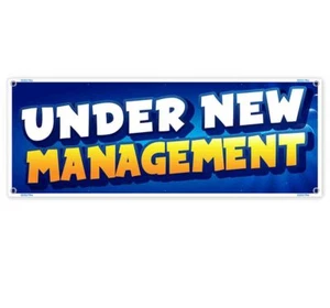 UNDER NEW MANAGEMENT CLEARANCE BANNER Advertising Vinyl Flag Sign INV - Picture 1 of 5