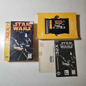 Star Wars Arcade (Sega Genesis 32x, 1994) Complete with Box and Manual