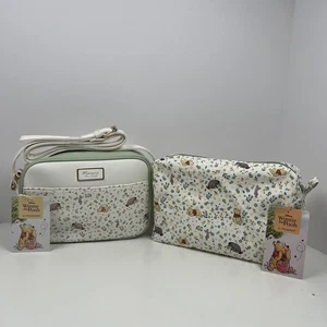 Bandolera y bolso de maquillaje Disney X Primark Winnie The Pooh (suave) de cuero sintético nuevo con etiquetas - Imagen 1 de 13