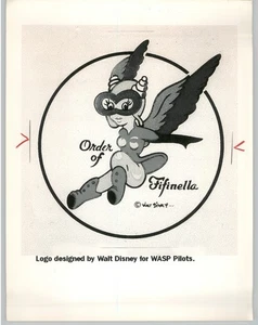 "Orden de Fifinella" Logo WASP Pilotos WALT DISNEY PÓSTER 1993 Foto de Prensa - Imagen 1 de 2