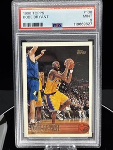 1996 TOPPS #138 KOBE BRYANT ROOKIE RC PSA 9 - Picture 1 of 2
