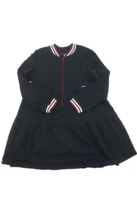 Pan Con Chocolate Girls Cotton Long Sleeve Zip Layered Tier Dress Navy Size 12 - Picture 1 of 5