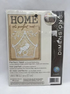 DIMENSIONS Needlecrafts Crewel Embroidery Kit PERFECT NEST - 5" x 7" New! - Picture 1 of 3