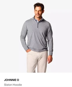 Sudadera con Capucha Slaton Quarter Zip Performance Johnnie-O Negra Brezo XL-NUEVA CON ETIQUETAS - Imagen 1 de 7