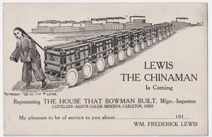 CLEVELAND BOWMAN IMPORTATORI LEWIS IL CINESE STA ARRIVANDO ©1906 DI FREDERIC LEWIS - Foto 1 di 2