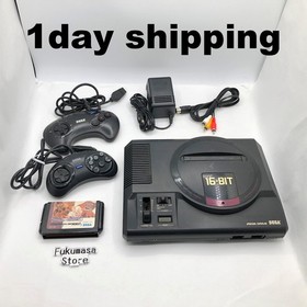 Sega Mega Drive Console HAA-2510 2 Controller Megadrive NTSC-J Japan Tested
