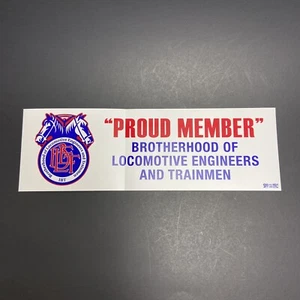 Teamsters Bruderschaft der Lokomotivingenieure und Trainer Stoßstange Aufkleber BLET - Bild 1 von 7