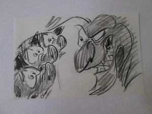Re Leone 1994 Scar & Hyene concept Storyboard Disegno cel - Foto 1 di 1