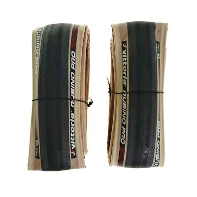 Vittoria Rubino Pro G2.0 Road Clincher 700x25C/28C Para Black/Tan 1 or 2 Tire - Image 1 of 4