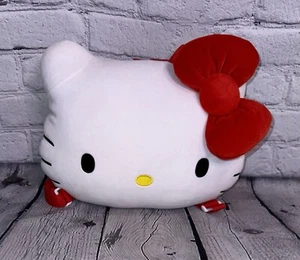 Hello Kitty Head Shaped Plush Backpack 10"x13" Red Bow NWT - Picture 1 of 2
