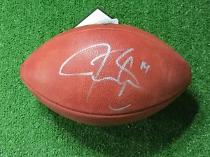 JUSTIN BLACKMON SIGNED OFFICIAL WILSON The Duke FOOTBALL OK STATE COWBOYS PSA - Picture 1 of 5