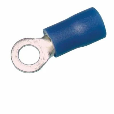 1ST SOURCE Ring Terminal Vinyl Insulated #6 Blue 16-14 Gauge - 25PK