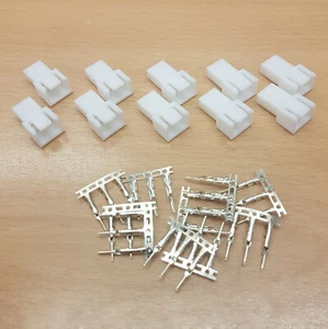 PK OF 10 - MALE 3 PIN FAN POWER CONNECTOR - WHITE INC PINS - Picture 1 of 4