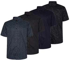 Mens Forge Cotton Floral Short Sleeve Button Shirt Work Casual Big Size 2-8XL - Picture 1 of 7