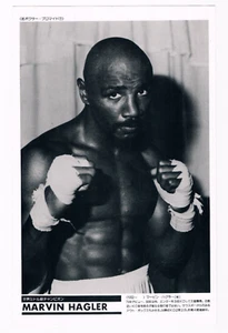 RAREST JUMBO 1982 Japanese World Boxing Magazine Marvin Hagler #7 Bromide Card - Picture 1 of 5