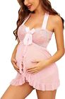 Plus Size Sexy Lingerie Women Lace Babydoll Nightgown Pregnant Boudoir Outfits
