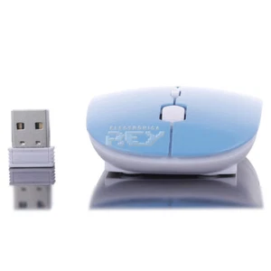 Ratón Mouse Inalámbrico sin Cables Extraplano Diseño MAC Azul-Blanco v644 - Imagen 1 de 6