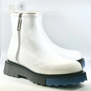 New Off-White Sponge Sole Leather Boots Size 46EU/13US $1050 - Picture 1 of 9