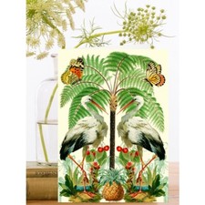 Cranes Under Pineapple Tree Luxury Greeting Card
