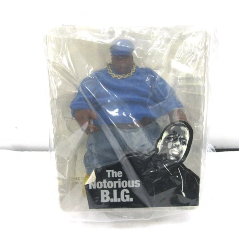 Notorious B.I.G. Action Figure by Mezco  - Sunglasses Mic Necklace Medallion Cover