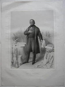 Baron Isidore Taylor (1789-1879) Playwright Art Patrator Orig Lithograph 1850 - Picture 1 of 4