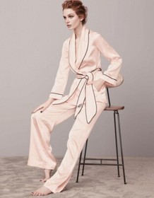 AGENT PROVOCATEUR VINTAGE PINK DESIREE SILK PYJAMA JACKET TOP SIZE SMALL BNWT