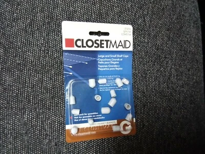 Paquete de 3 tapas de extremo de estante de alambre ClosetMaid 51016 blancas Foto 1 de 3