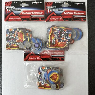 Lot Of 3 Packs NEW 2008 Hasbro Transformers Confetti 2/3oz - Image 1 of 4