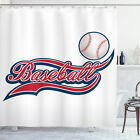 American Baseball Sport Dekor Vintage Ball Ausrüstung Druck Dusche Vorhang Set