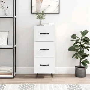 Sideboard Hochglanz-Weiß 34,5x34x90 cm Holzwerkstoff - Bild 1 von 12