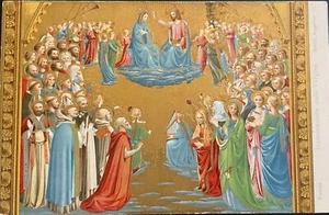 Embossed Artist Postcard Angelic, Gold Leaf; Coronation of the Virgin; Mint - Bild 1 von 2